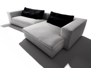 DAVID - Sectional fabric sofa with chaise longue _ ERBA ITALIA